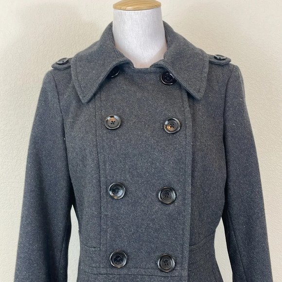 Michael Kors dark gray wool pea coat size small - Picture 2 of 8